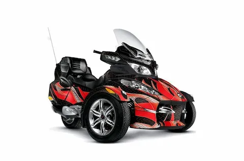 Can-Am Spyder RTS with Trim Kit with the Tribal Flame Red graphic kit